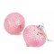 SET OF 2 Pink Onion Ornaments, Glass Ornaments, Christmas Tree Decor 3.15"